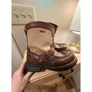 Georgia Boot Athens Waterproof Side-Zip work boots 8" Dark Brown 9 W